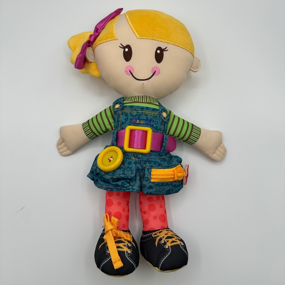 PLAYSKOOL HASBRO Dressy Bessy Learn To Dress Yourself Button Zipper Tie‎ Buckle